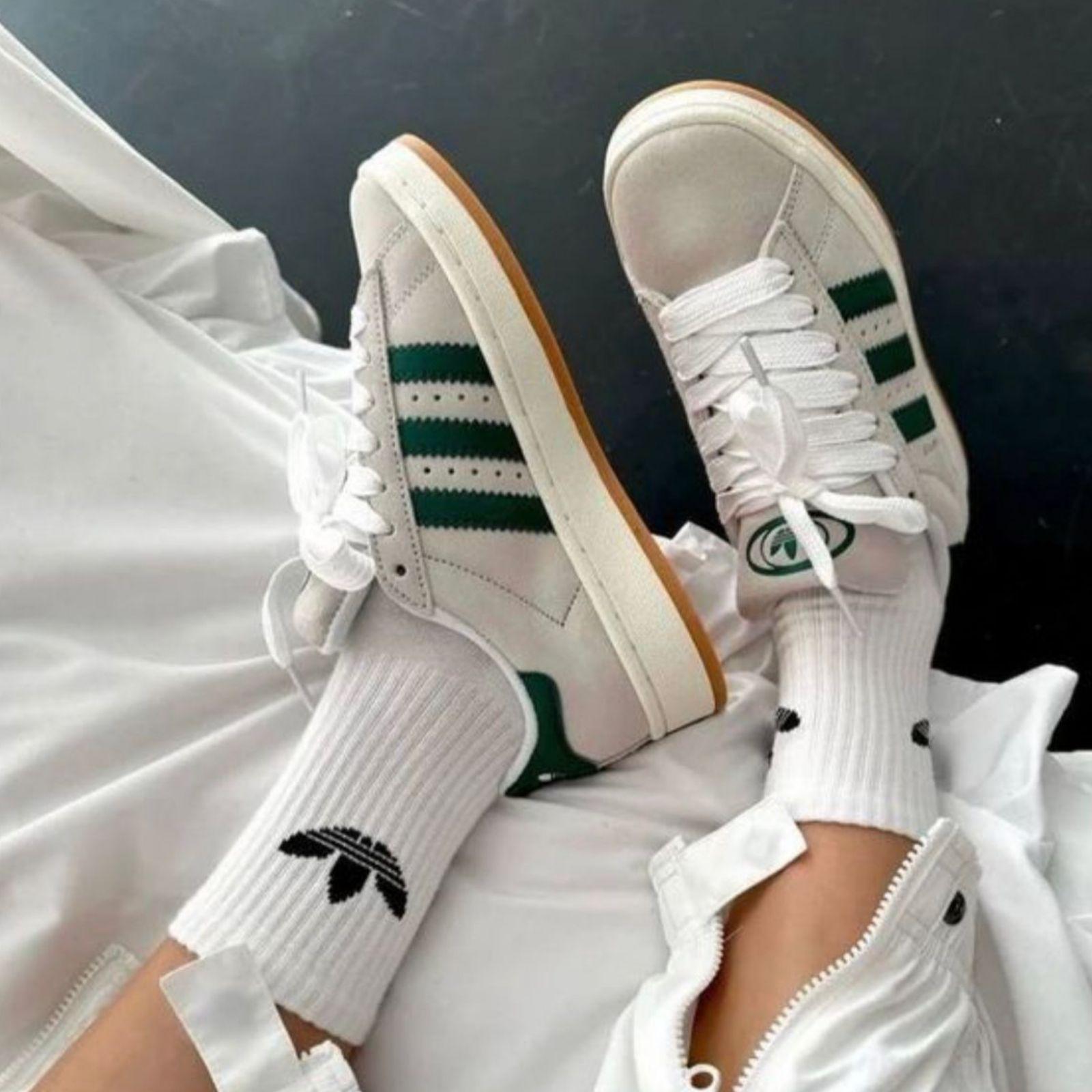 Zapatillas Adidas Campus - Gris y Verde