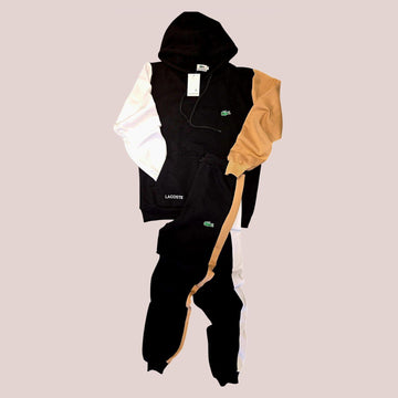 Chándal Lacoste Negro Beige Blanco