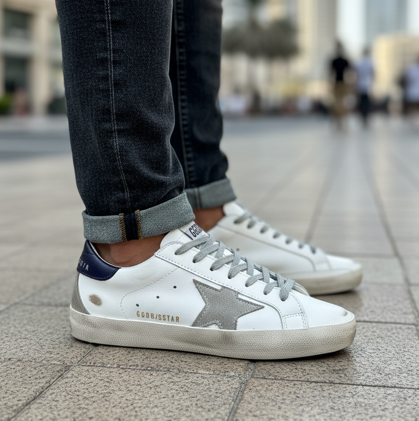 Zapatillas Golden Goose Super-Star - Blanco y Azul
