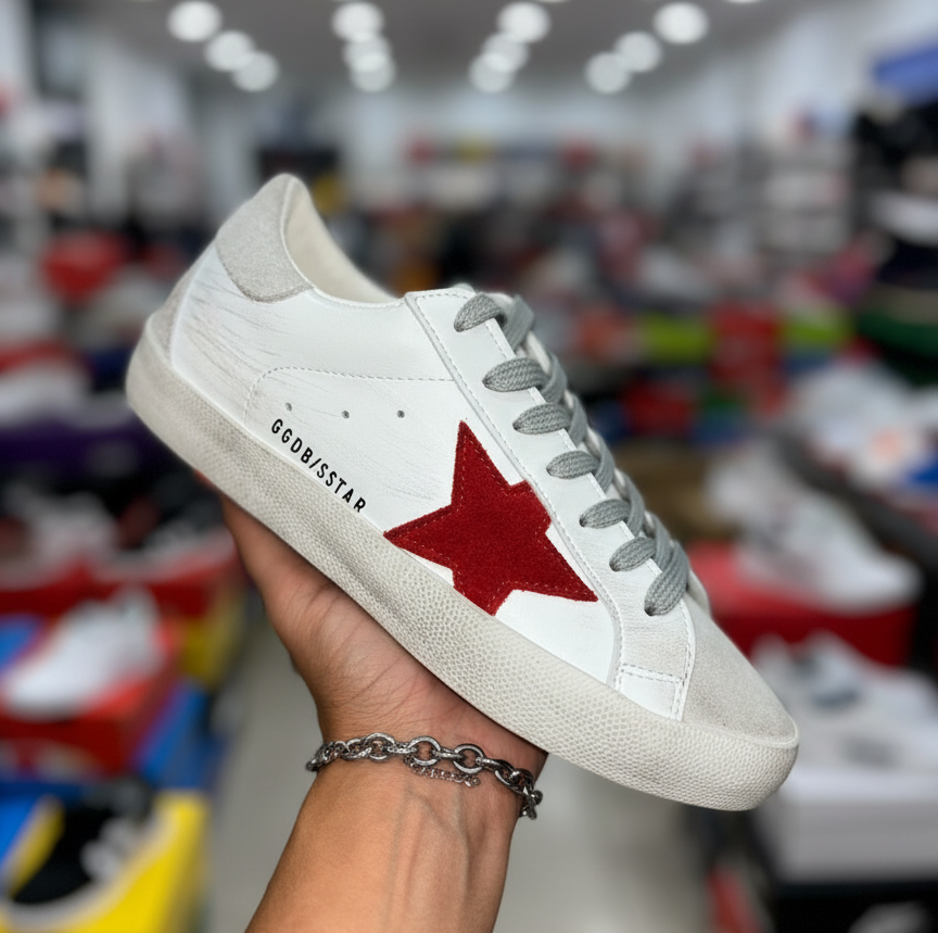 Zapatillas Golden Goose Super-Star - Blanco y Rojo